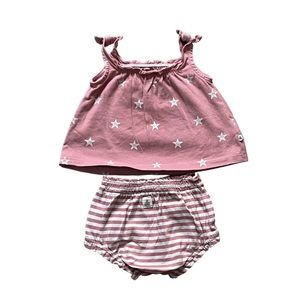 Girls 6-12M Pink Dress/Shorts Outfit Set
